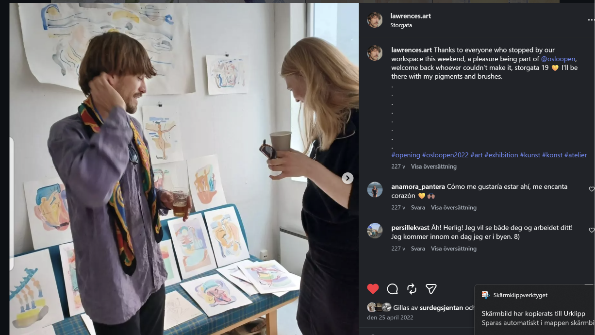 Open studio view in Oslo, 2022